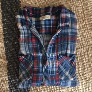 Cloth and Stone plaid flannel button down